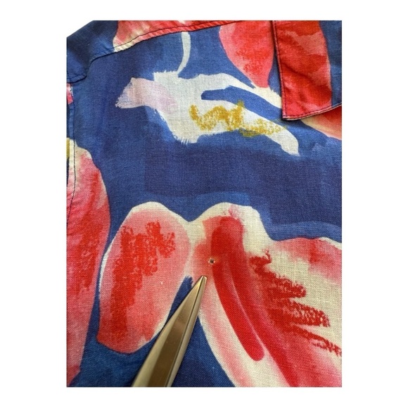 Aritiza | Babaton Tahoma Linen Floral Watercolour Pattern Blouse - Size Small - Picture 13 of 15